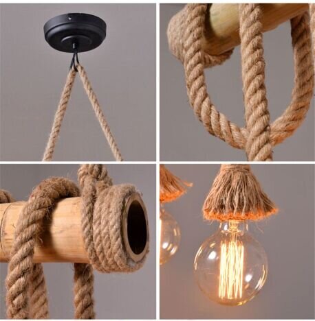 Candelabru Retro Rope 8, 8 surse de iluminare